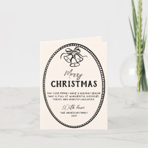  Hand Getrokken Klokken Grens Foto Kerst Feestdagen Kaart