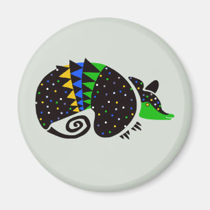 Hand getrokken koele ARMADILLO - Wildlife - Brazil Magneet