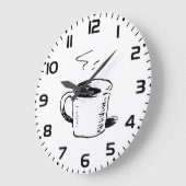 Hand getrokken koffie Mok schets minimalistisch Grote Klok (Hoek)