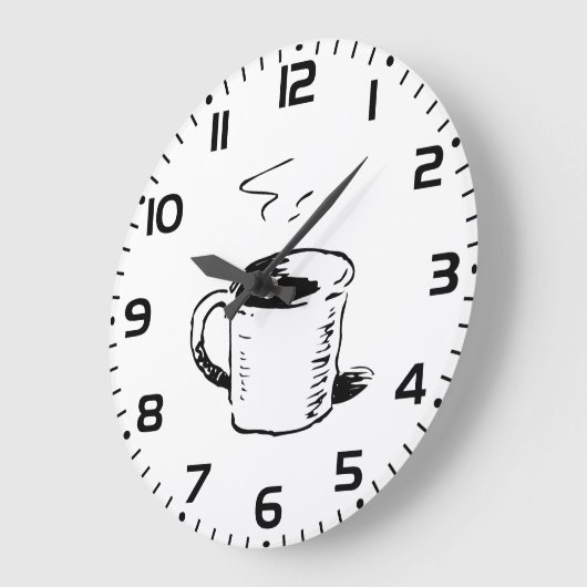 Hand getrokken koffie Mok schets minimalistisch Grote Klok (Hoek)