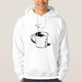 Hand getrokken koffie Mok schets minimalistisch Hoodie (Voorkant)