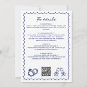 Hand getrokken krabbel Doodles All-in-One bruiloft Kaart (Achterkant)