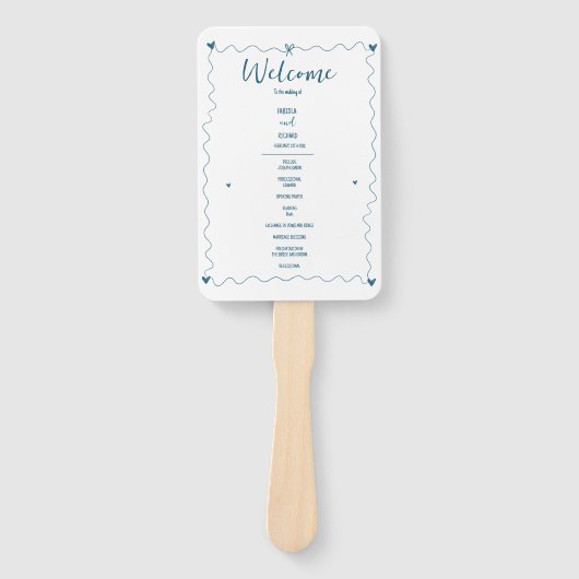 Hand getrokken krabbel illustraties bruiloft progr handwaaier (Voorkant)