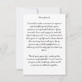 Hand getrokken krabbelschets minimalist dank u bedankkaart (Achterkant)