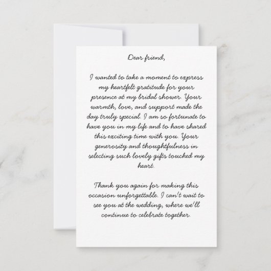 Hand getrokken krabbelschets minimalist dank u bedankkaart (Achterkant)