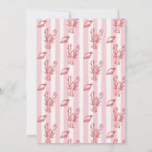 Hand getrokken kreeft 1e verjaardag uitnodiging (Achterkant)