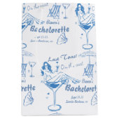 Hand getrokken laatste toast op de kust Bacheloret Medium Cadeauzakje (Voorkant)