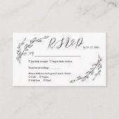 Hand getrokken Laurel RSVP Informatiekaartje (Voorkant)