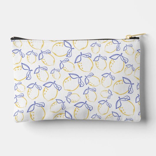 Hand getrokken Lemon Patroon Accessoirezak Etui (Achterkant)