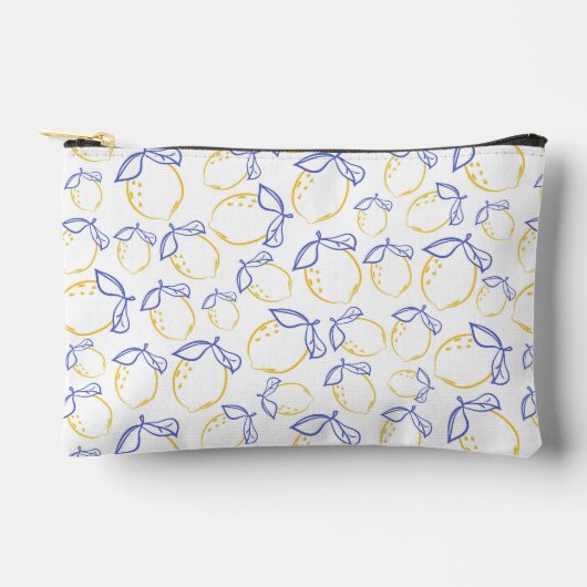 Hand getrokken Lemon Patroon Accessoirezak Etui (Voorkant)