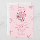 Hand getrokken liefde is zoet Vrijgezellenfeest Kaart (Voorkant)