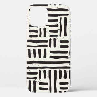 Hand getrokken lijnen, grungy naadloze textuur. iPhone 12 hoesje