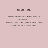 Hand-getrokken Lijst Vrijgezellenfeest Place Card Kaart