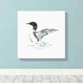 Hand getrokken Loon afbeelding Canvas Afdruk (Insitu (Houten vloer))