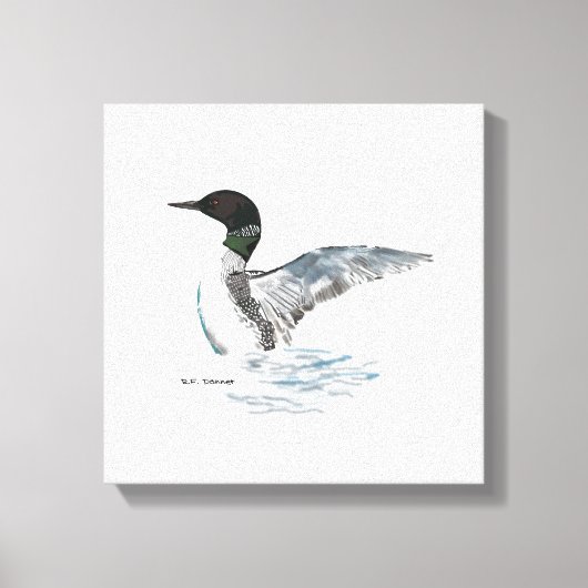 Hand getrokken Loon afbeelding Canvas Afdruk (Voorkant)