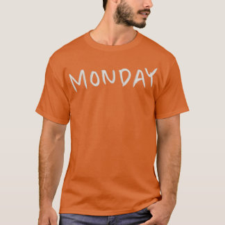 Hand getrokken maandag t-shirt