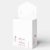 Hand getrokken Maroon Illustraties Doodles bruilof Bedankdoosjes (Geopend)