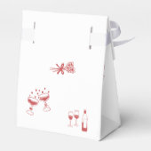 Hand getrokken Maroon Illustraties Doodles bruilof Bedankdoosjes (Achterkant)