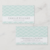 HAND GETROKKEN modern rustiek printpatroon mint gr Visitekaartje (Voorkant / Achterkant)