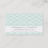HAND GETROKKEN modern rustiek printpatroon mint gr Visitekaartje (Achterkant)
