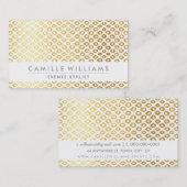 HAND GETROKKEN modern rustiek ruw patroon gouden f Visitekaartje (Voorkant / Achterkant)