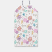 Hand getrokken Moon Star Flowers Dank u Baby showe Cadeaulabel (Achterkant)