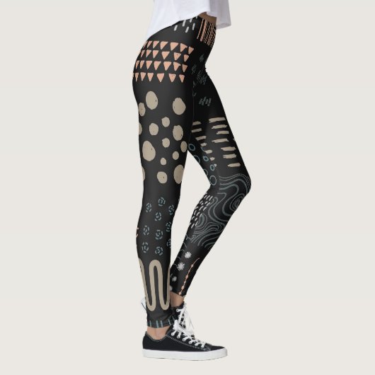 Hand getrokken Ontwerp Elementen Vormen Squiggles  Leggings (Rechts)