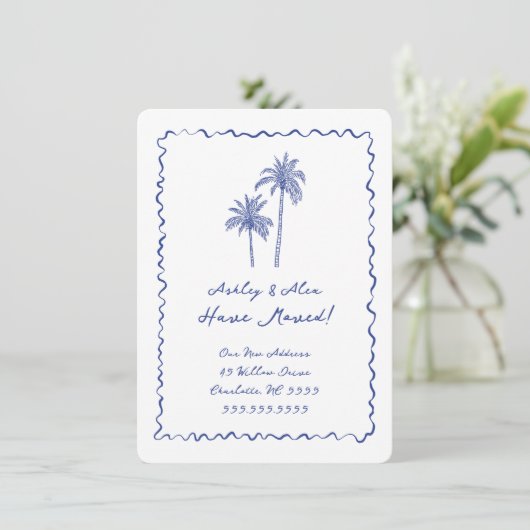 Hand getrokken Palm Tree bewegende aankondiging (Staand voorkant)