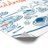 Hand getrokken partij Baby shower envelop station Poster (Hoek)