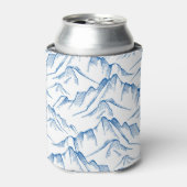 Hand-getrokken patroon van het berglandschap. blikjeskoeler (Blikje Voorkant)