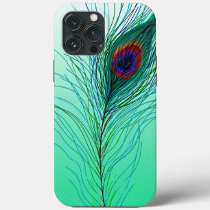 Hand getrokken Peacock Feathers iPhone 13 Pro Max Hoesje