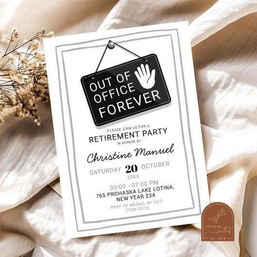 Hand getrokken pensioen partij kaart