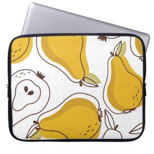 Hand getrokken peren decoratief behang laptop sleeve