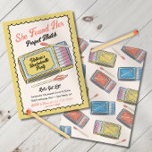 Hand getrokken Perfect Match Matchbox Party Uitnod Kaart