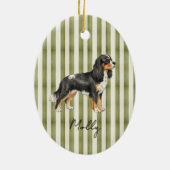 Hand getrokken Pet Portrait Sketch King Cavalier Keramisch Ornament (Achterkant)