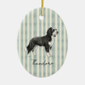 Hand getrokken Pet Portrait Waterverf Doodle Keramisch Ornament (Voorkant)