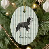 Hand getrokken Pet Portrait Waterverf Doodle Keramisch Ornament