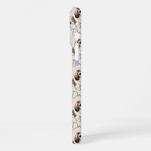 Hand getrokken Pet Portrait Waterverf Shih Tzu iPhone Hoesje (Linkerkant)