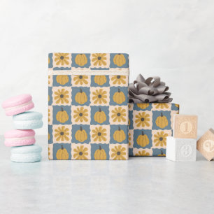 Hand getrokken pompoen controleren Print Wrapping Cadeaupapier