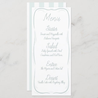 Hand getrokken Rand Gestreept Wedding Menu