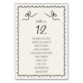 Hand getrokken Retro Franse bruiloft Zitting Grafi Kaart (Achterkant)