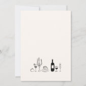 Hand getrokken retro, grillige & chique bruiloft kaart (Achterkant)