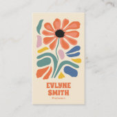 Hand getrokken Retro Kleurrijke QR Code Boho Chic  Visitekaartje (Voorkant)