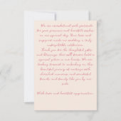 Hand getrokken  retro lint krabbel bruiloft bedankkaart (Achterkant)