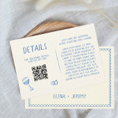 Hand getrokken retro schets groene bruiloft detail informatiekaartje