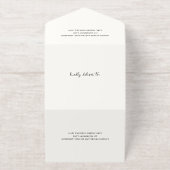 Hand getrokken ringen Doodle QR-code Moderne bruil All In One Uitnodiging (Buiten)