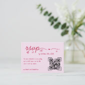 Hand getrokken rode krabbel eigenzinnige QR-code R Informatiekaartje (Staand voorkant)