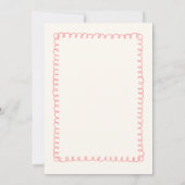 Hand getrokken Roze en Groen Frans Leuk Huwelijk Save The Date (Achterkant)