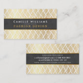 HAND GETROKKEN rustiek patroon stijlvol gouden fol Visitekaartje (Voorkant / Achterkant)