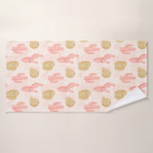 Hand getrokken schattig roze cactus badhanddoek se (Badhanddoek)
